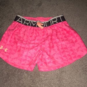 pink under armour shorts